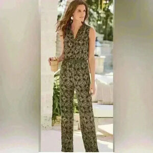 Soft Surroundings Black and White Jumpsuit